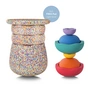 Stapelstein® - Complete " Dynamic " set, super confetti (includes a FREE light blue pad)