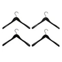 HAY - Smooth Wide Coat Hanger, Black (Set of 4)