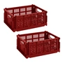 HAY - Colour Crate M Basket Set, burgundy (set of 2) (Exclusive Edition)