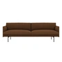 Muuto - Outline 3-Seater Sofa, Hallingdal 350 Brown/Black (EU), Exclusive