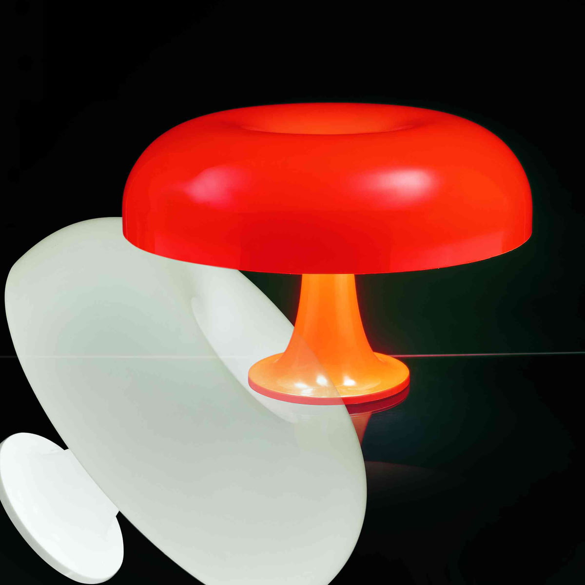 Lampe Champignon H 23 cm - orange