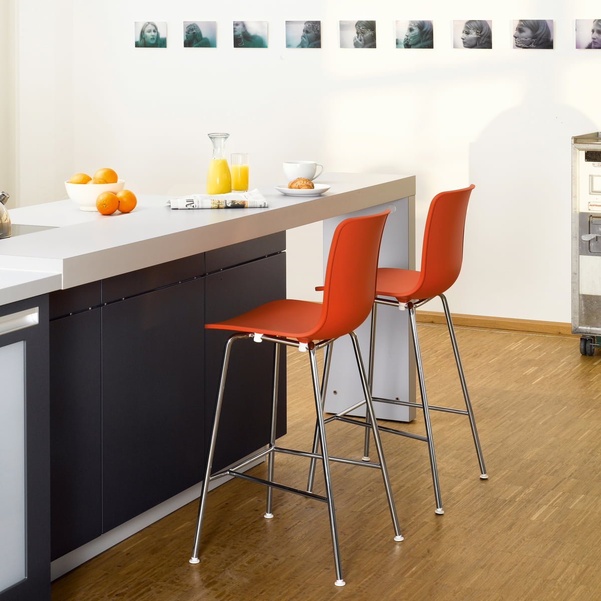 ２１年製　ヴィトラ　ハル　スツール　ハイチェア　ホワイト系　HAL Stool Vitra（ヴィトラ） ハルスツールミディアム（HAL Stool Medium
