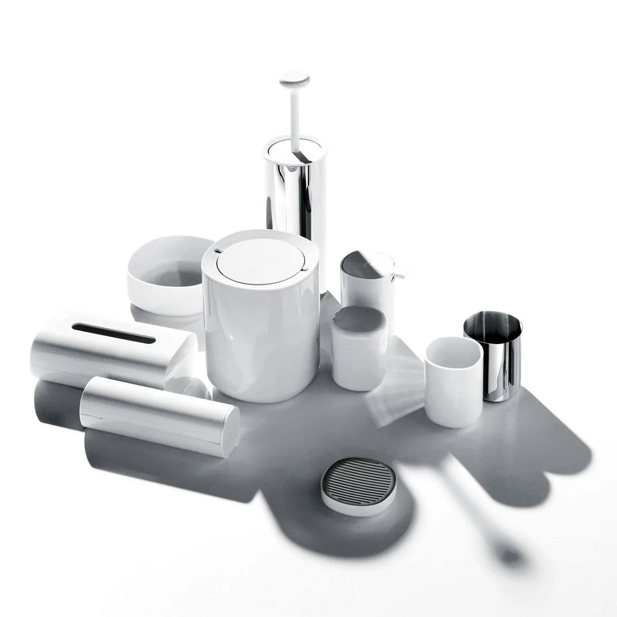 ALESSI ティッシュボックス　ホワイトBIRILLO　PL07W Birillo: Tissue box by Piero Lissoni | Alessi