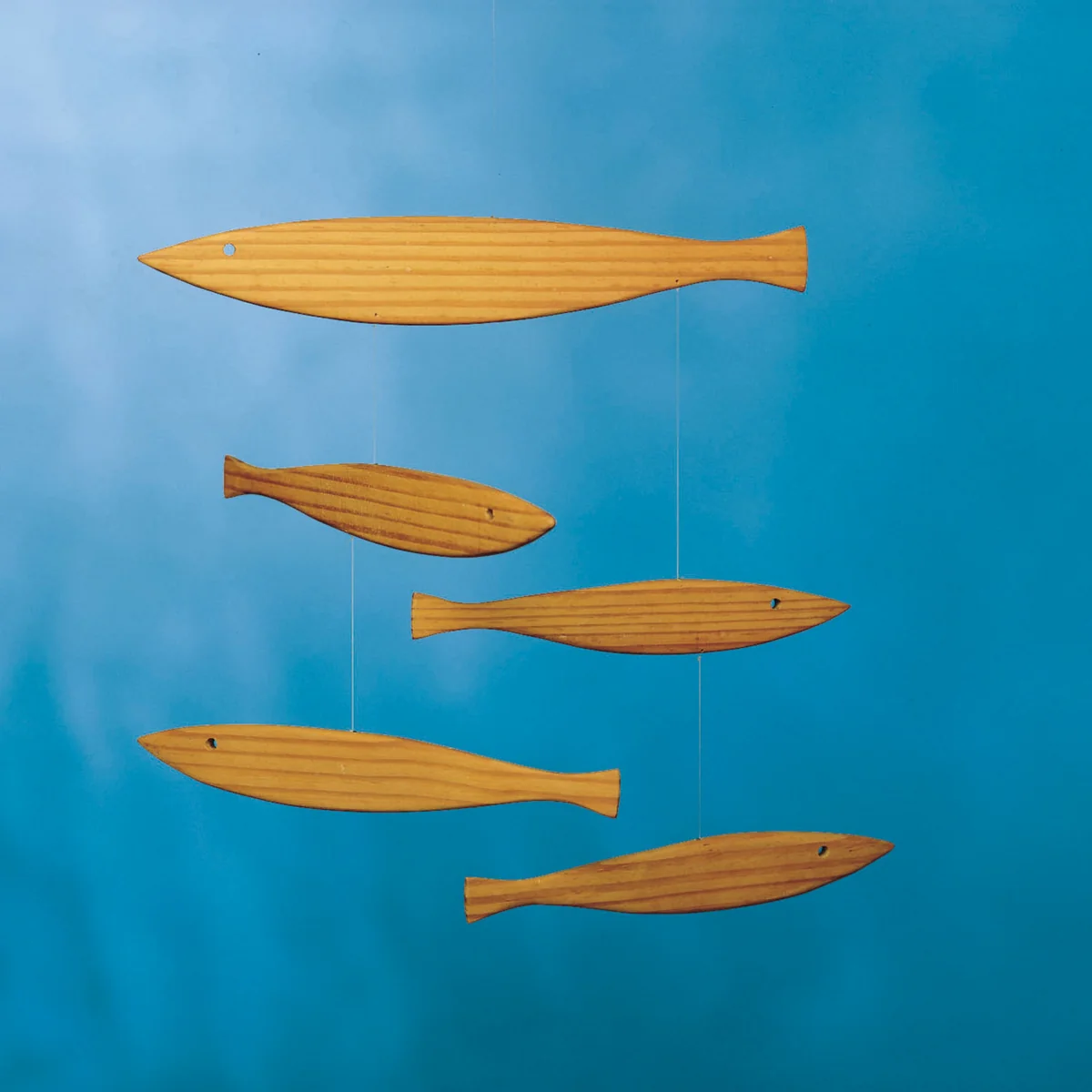 Flensted Mobiles Airflow 36 Hanging Mobile - 24" Handmade Danish Design With Wood & Plastic