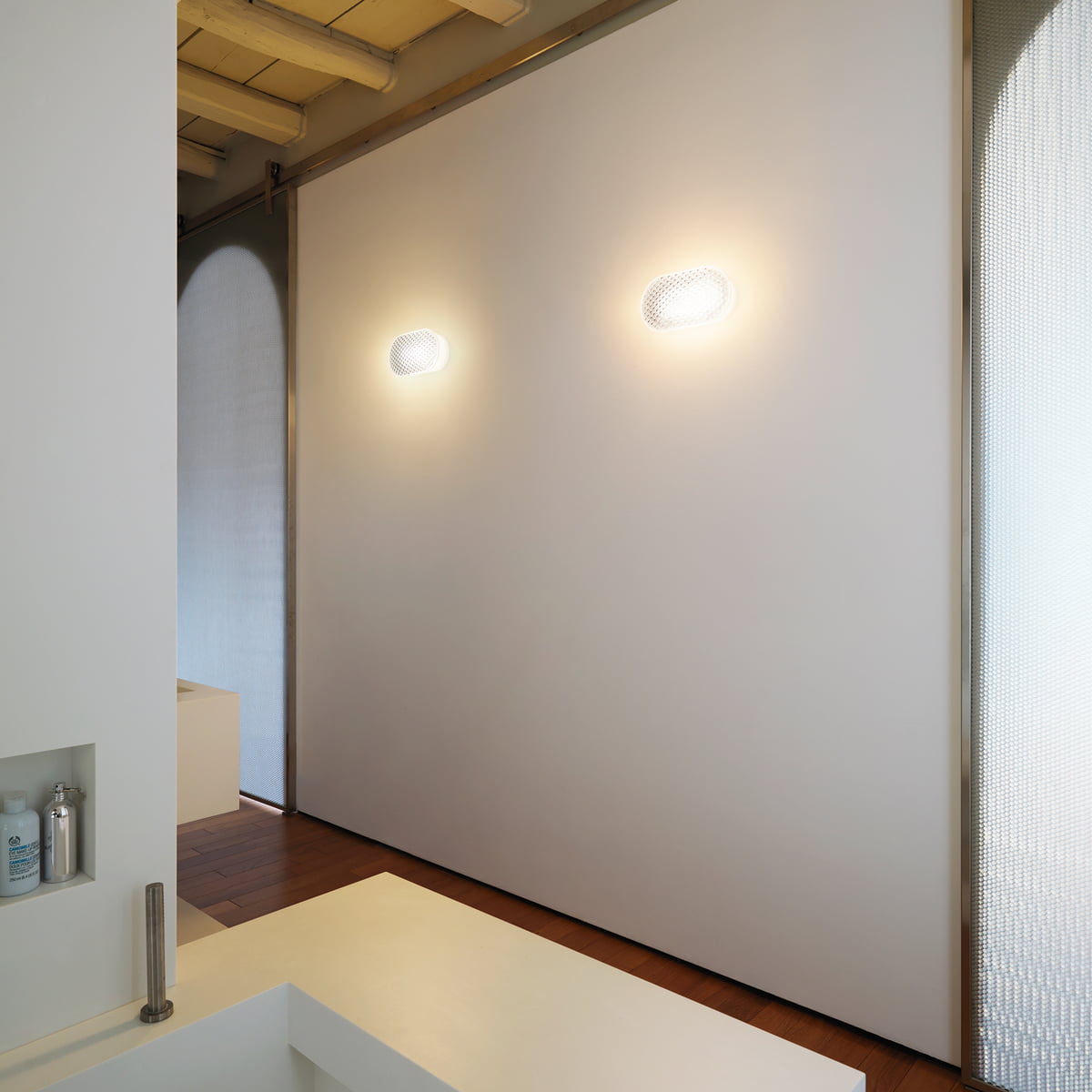Wall Ceiling Lamp Vitro In The Pleasant Lighting In The Bathroom