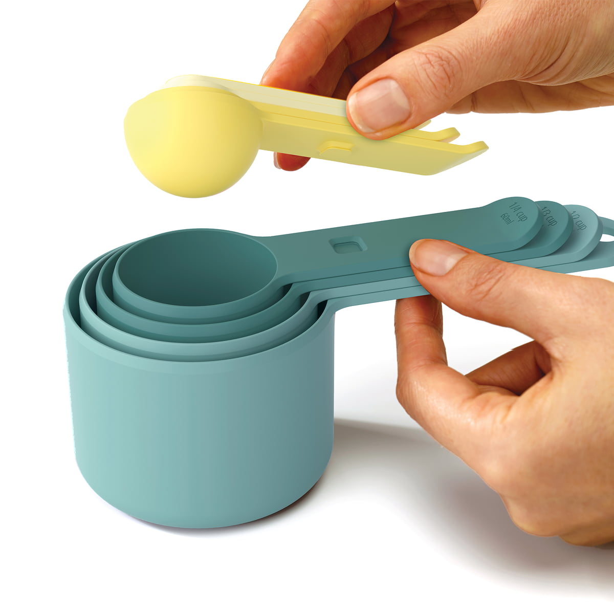  Set of 6 Measuring Cups and Spoons - Space Saving