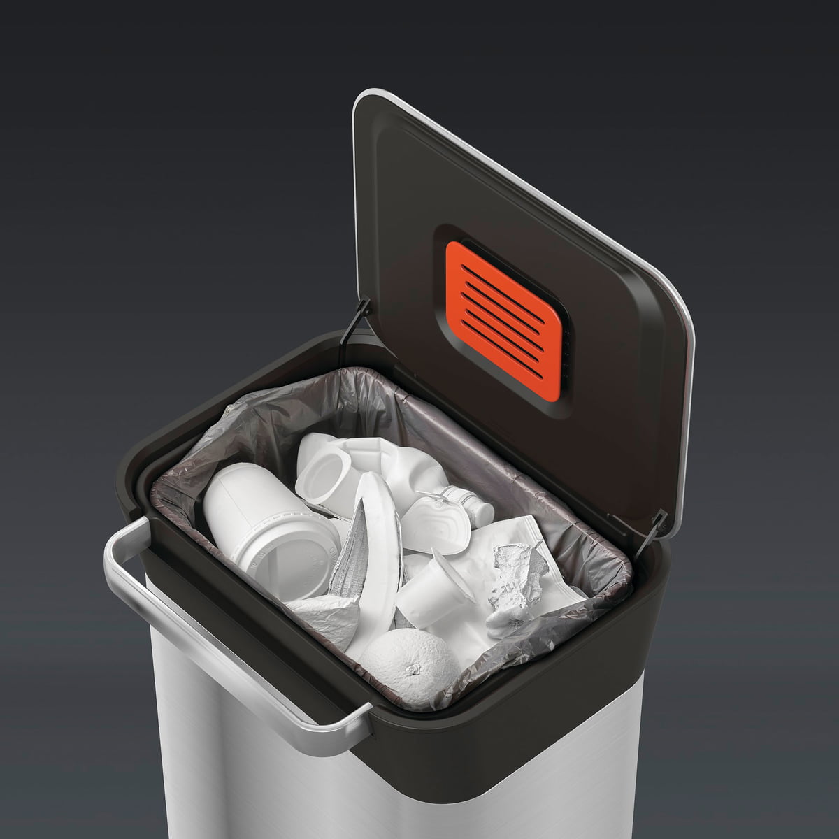 Joseph Joseph 30030 Intelligent Waste Titan Trash Can Compactor, 8 gallon -  30 liter, Stainless Steel - Bed Bath & Beyond - 26882780