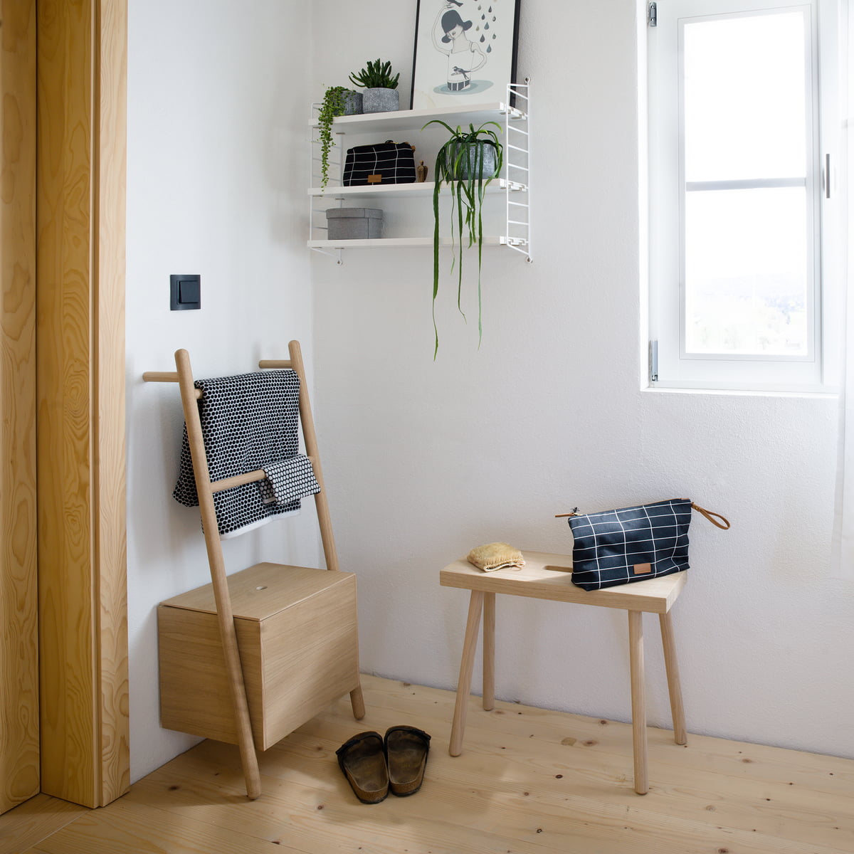 Kommod Lokks Ladder Shelf Oak