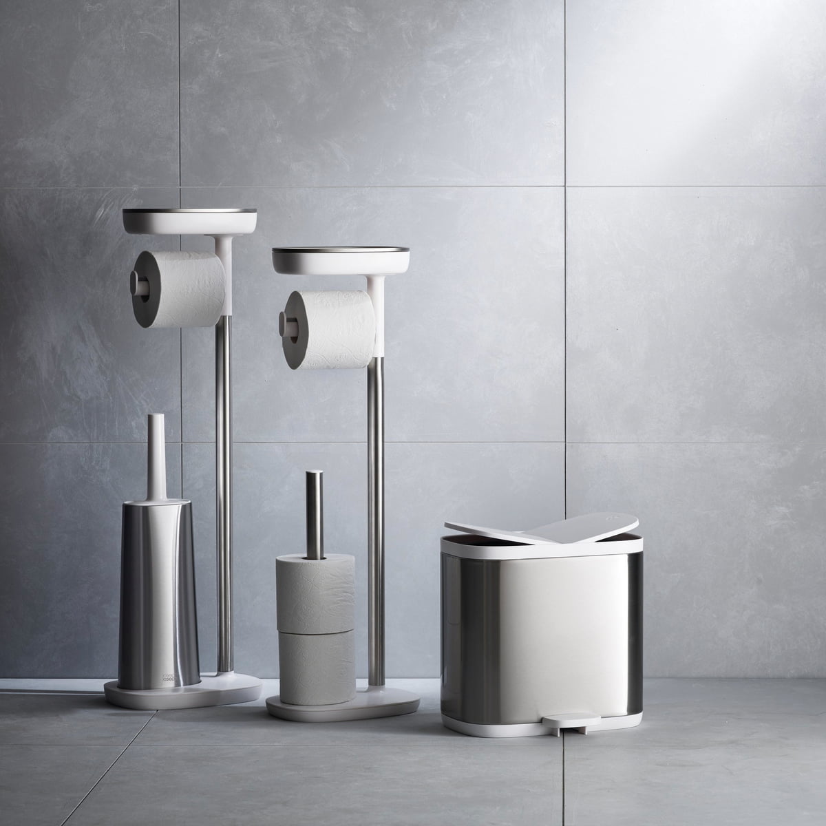 The Joseph Joseph EasyStore Toilet Paper Holder Is Essentially An End Table  For Your Bathroom