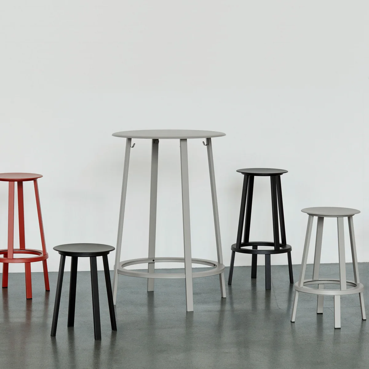 HAY REVOLVER BAR STOOL HIGH グレー　ヘイ Revolver Bar Stool, Kitchen version: seat height 65 cm, Sky