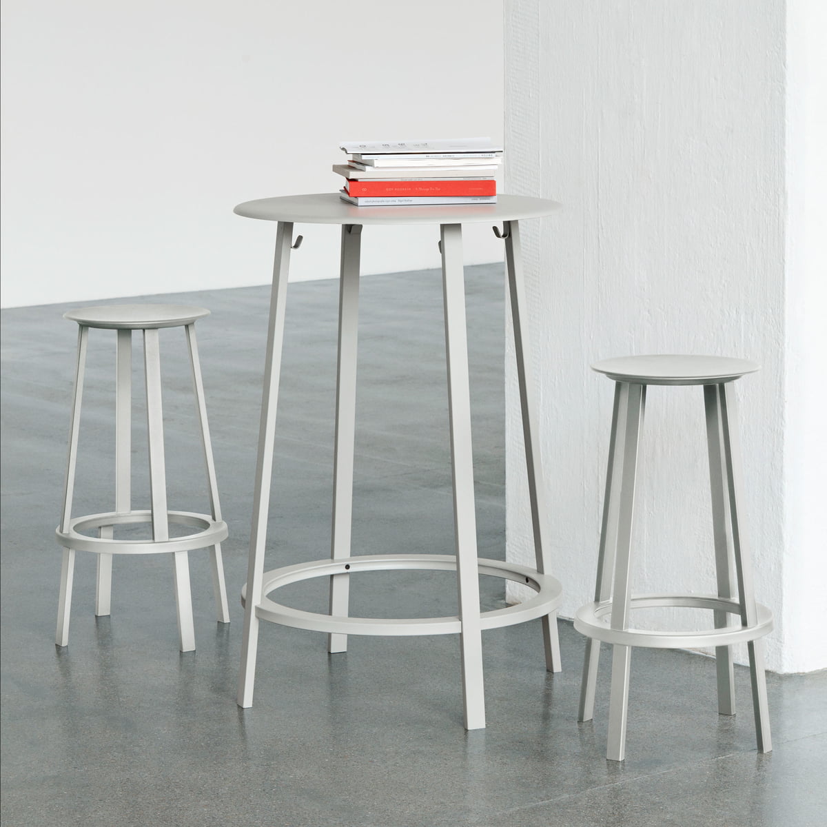 HAY REVOLVER BAR STOOL HIGH グレー　ヘイ Revolver Bar Stool, Kitchen version: seat height 65 cm, Sky