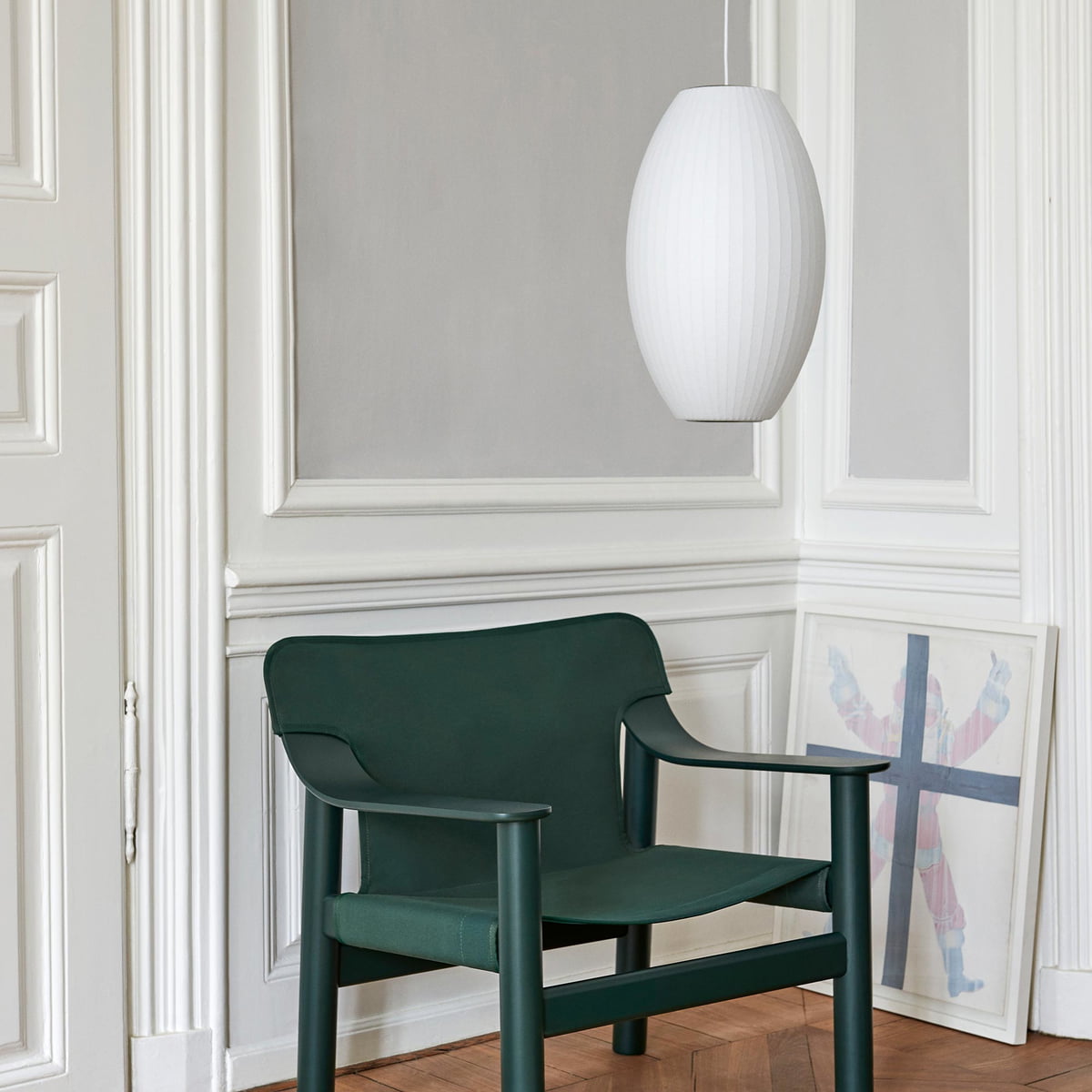 シーリングライト・天井照明 Nelson Cigar Bubble Lamp Medium Pendant Nelson Cigar Bubble Pendant – Design Within Reach
