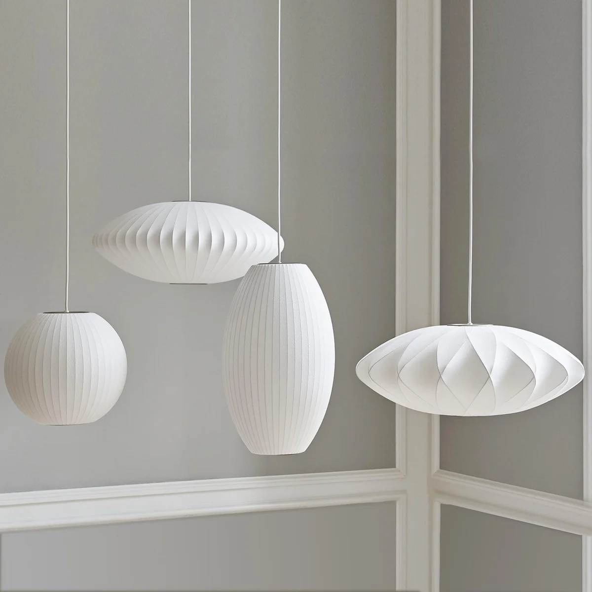 シーリングライト・天井照明 Nelson Cigar Bubble Lamp Medium Pendant Nelson Cigar Bubble Pendant – Design Within Reach