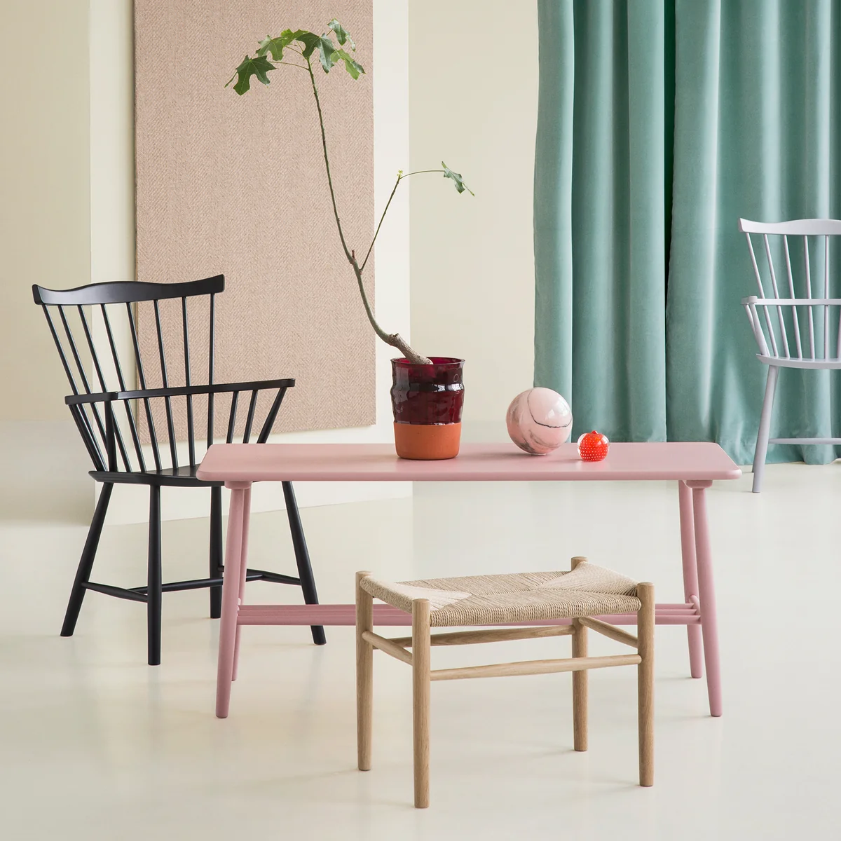 FDB Møbler J52B J52B - Chair - Beech - Jet Black