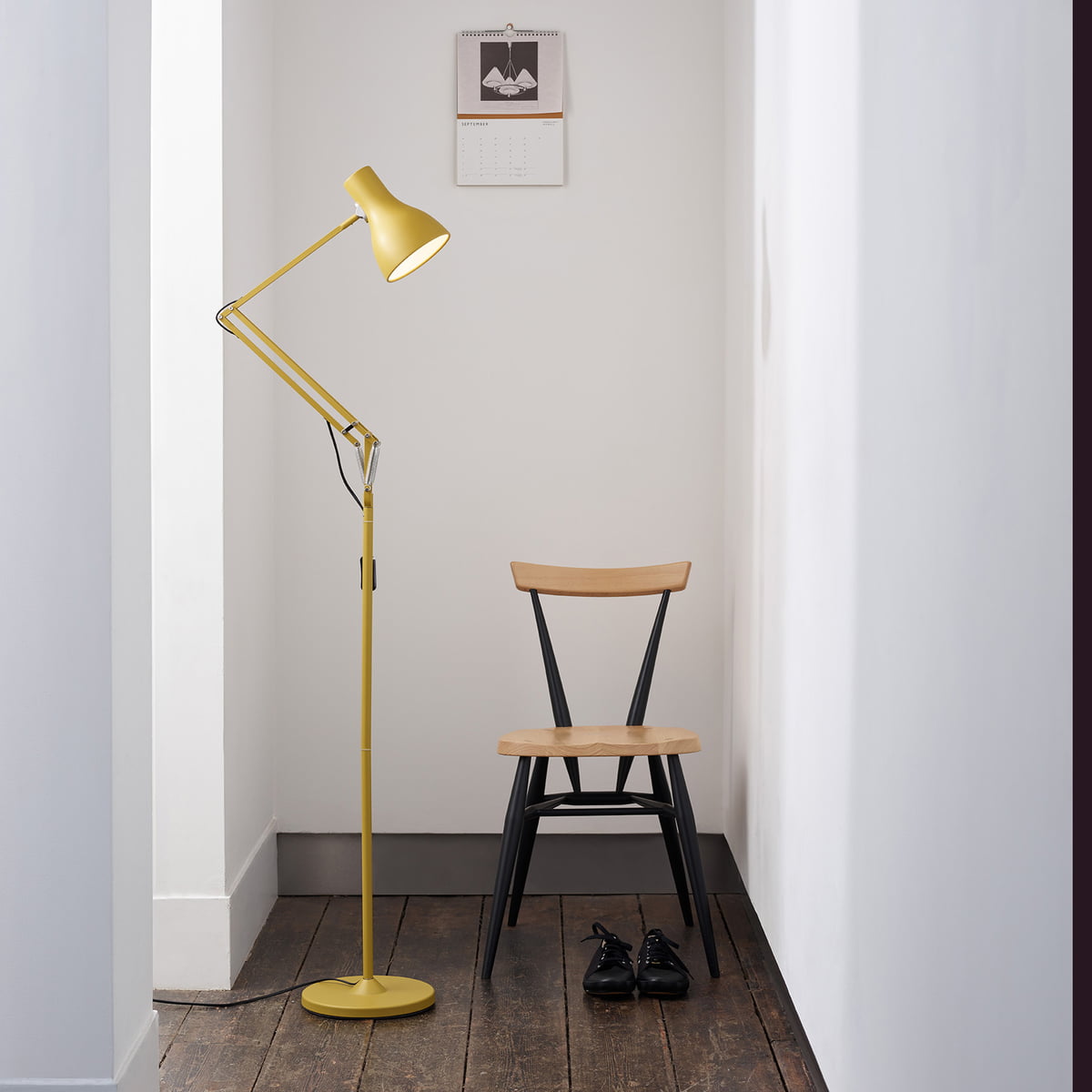 ochre floor lamp shade