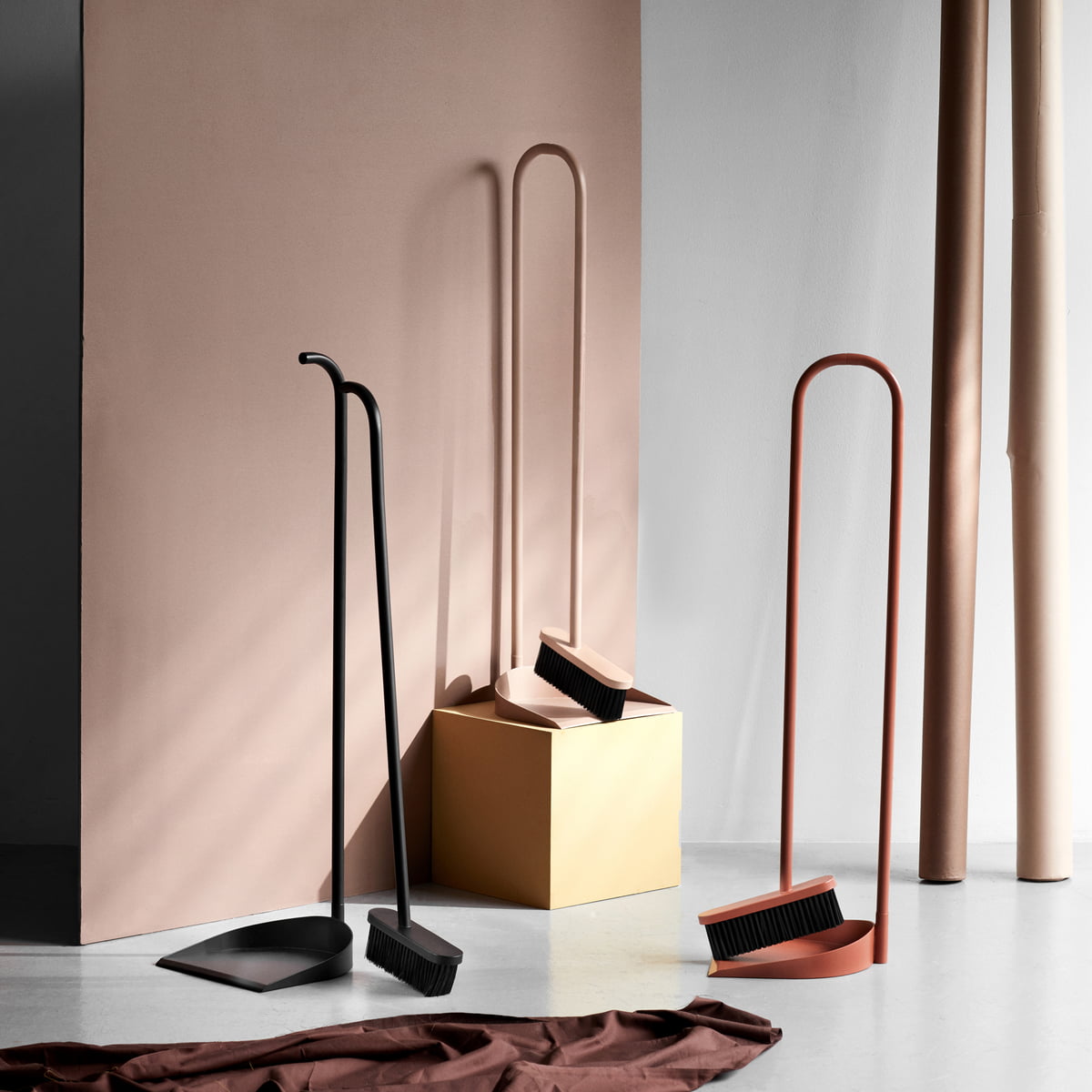 1 Set Sweeping Broom Dustpan Kit Stand Up Dust Pan with Handle Floor | eBay