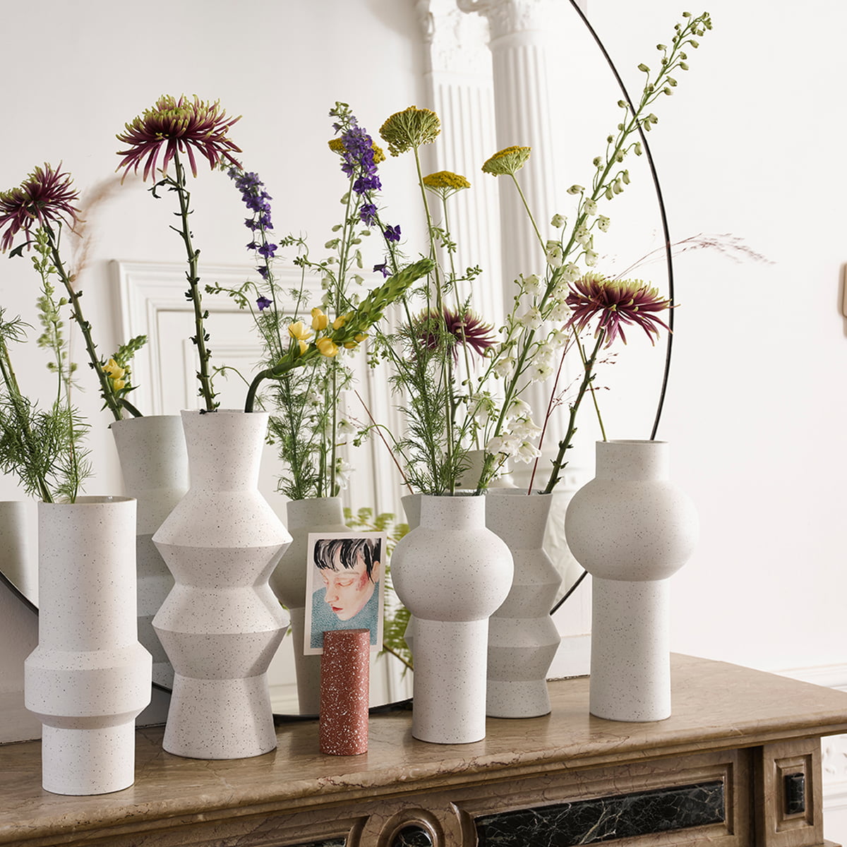 Gearceerd verdrietig pantoffel Hkliving - Speckled clay vase | Connox