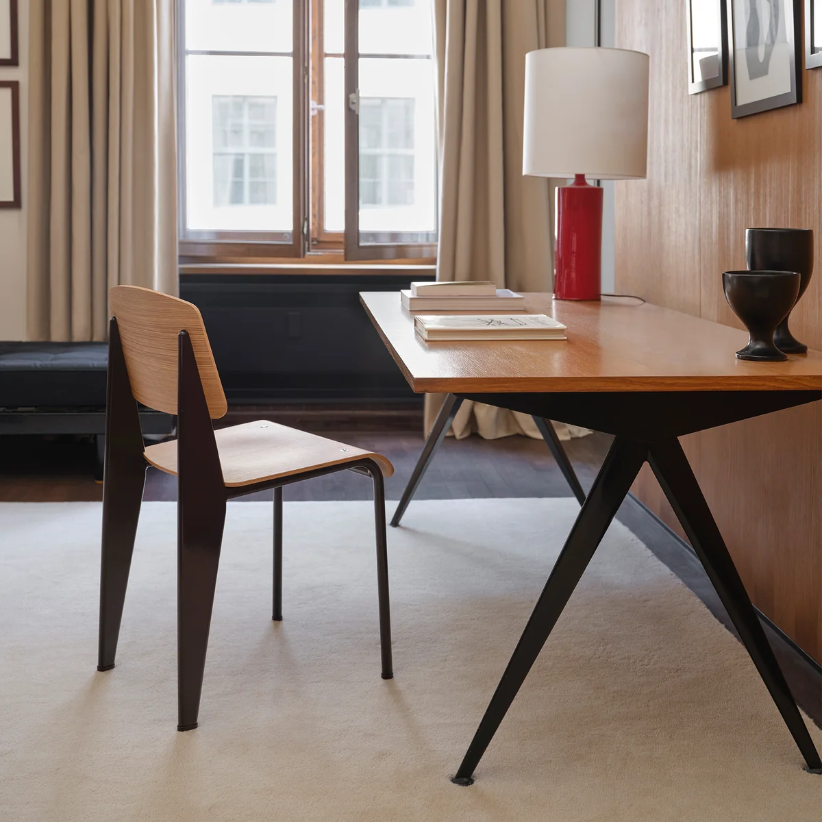 Jean Prouve  STANDARD CHAIR  リプロダクト　2脚 ① Jean Prouve STANDARD CHAIR リプロダクト 2脚 Jean Prouvé