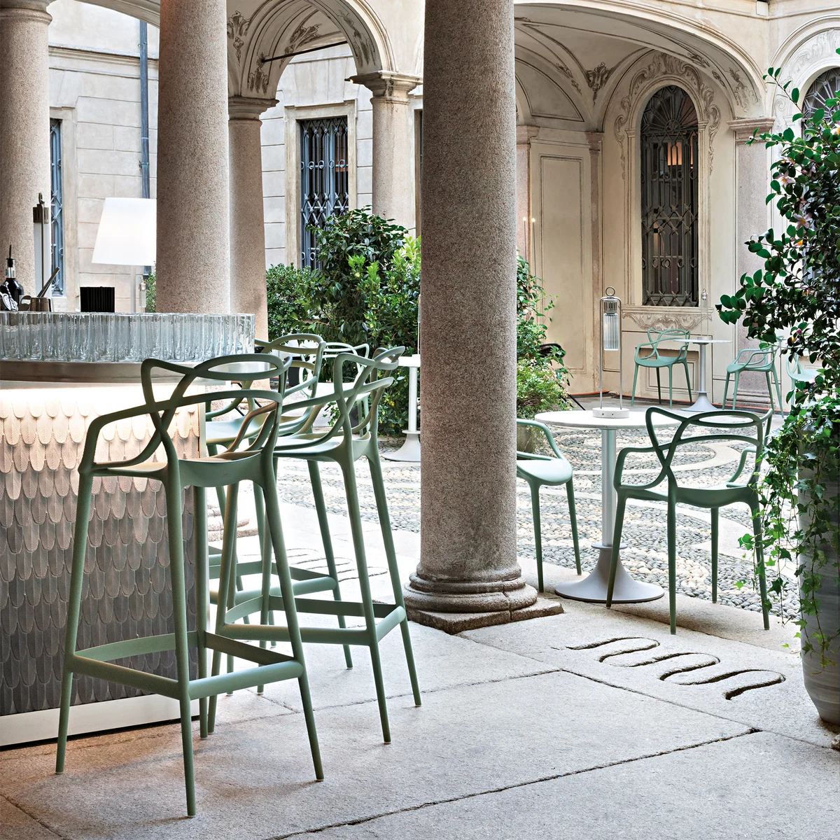 ポポチのKartell Masters チェア グリーン 2脚セット ポポチのKartell Masters チェア グリーン 2脚セット カルテル