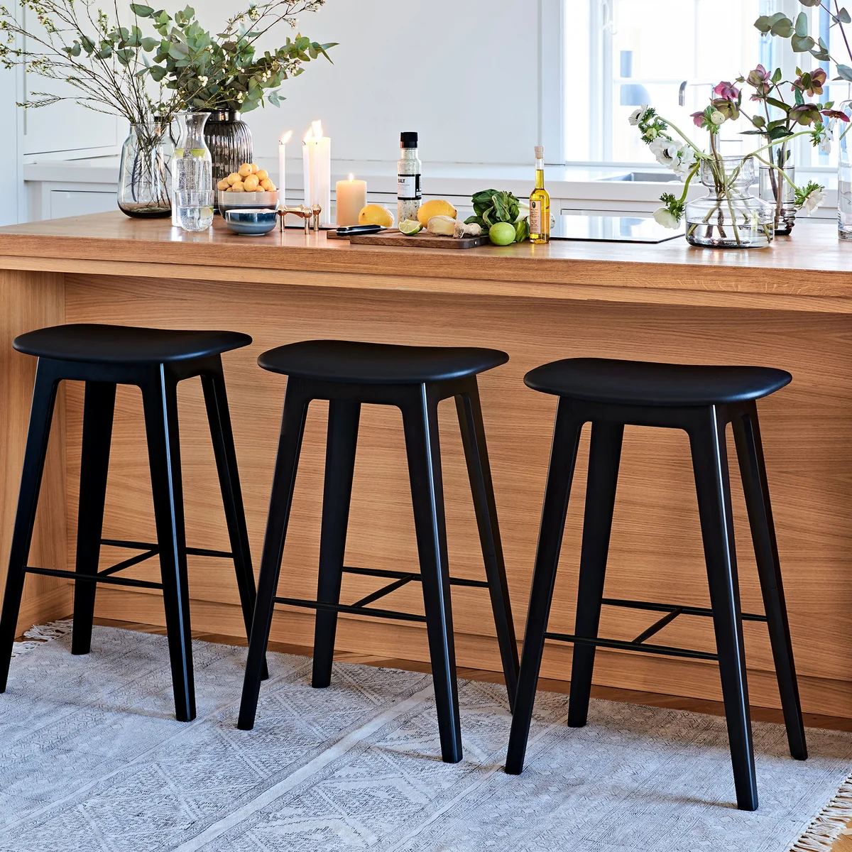Dark Plum Bar Stools SACK It Nordic Bar Stool Connox
