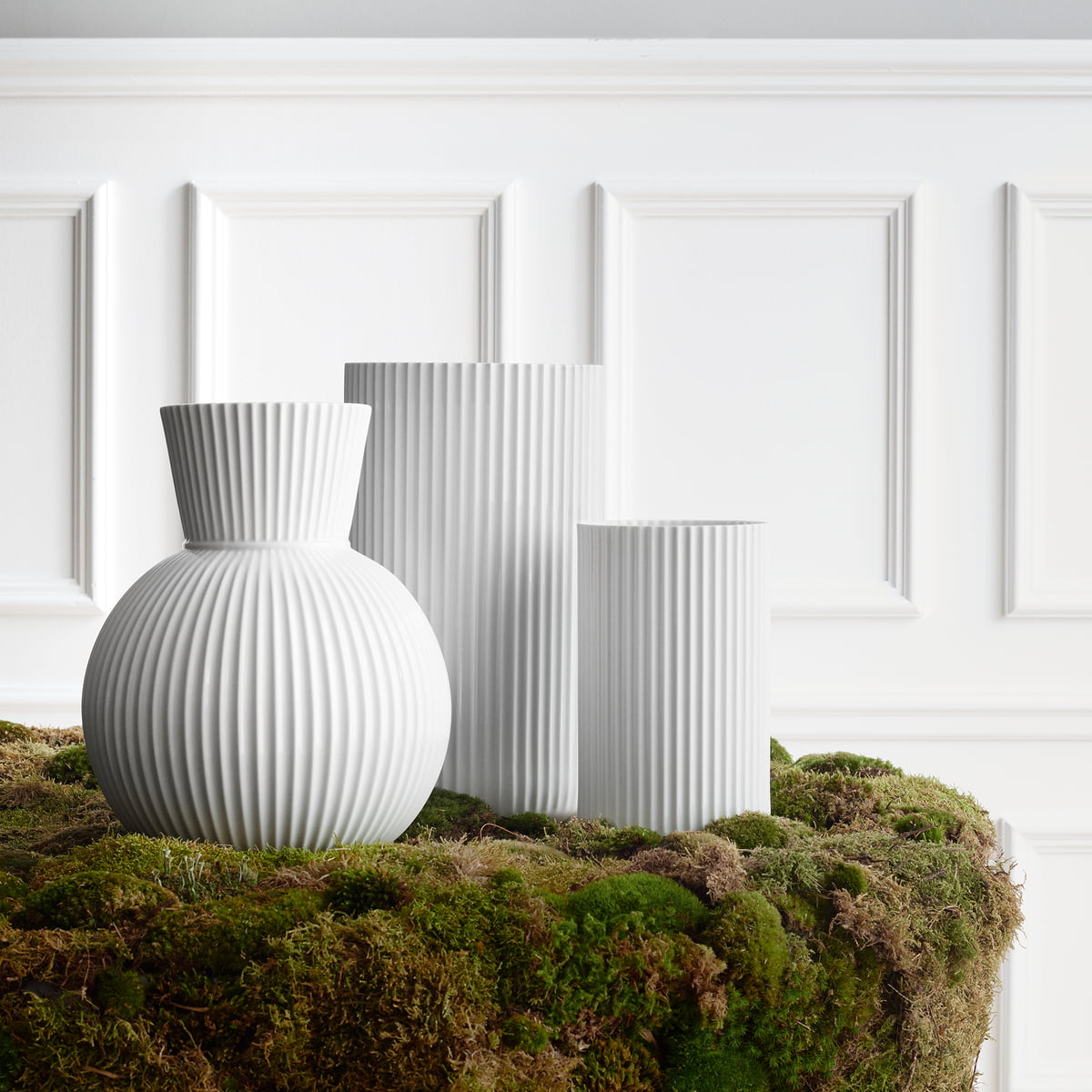 Lyngby Porcelain  Lyngby Vase ホワイト Buy the Lyngby Vase (white) in our shop