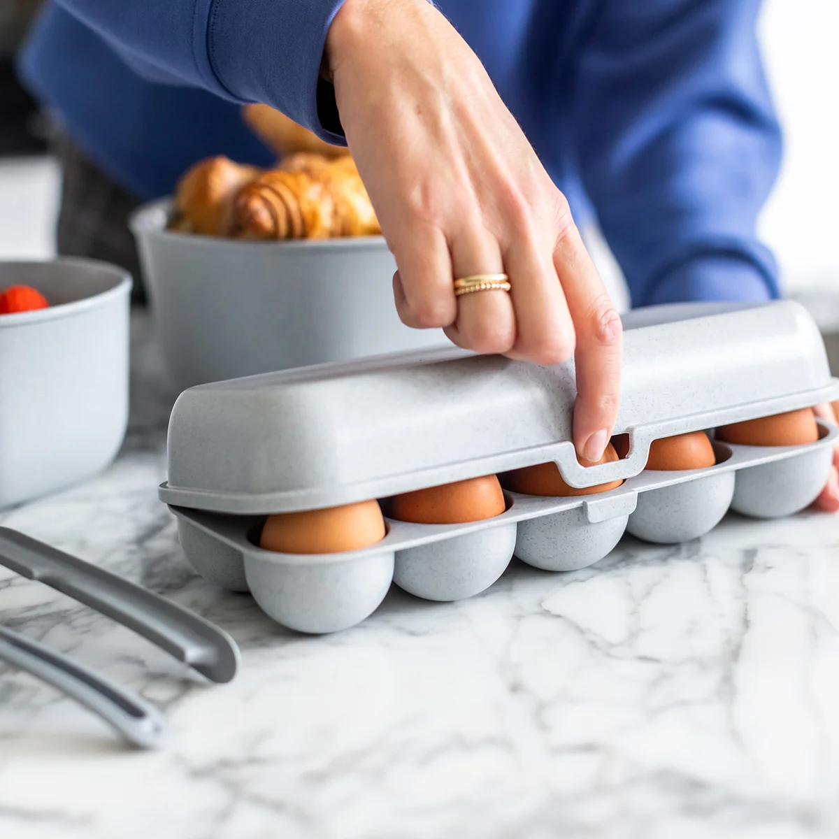 Koziol Design Koziol Egg Box Eggs To GO Mini - Portauova Per 6, Robusto, Lavabile, Senza BPA Containter Uova Sicuro