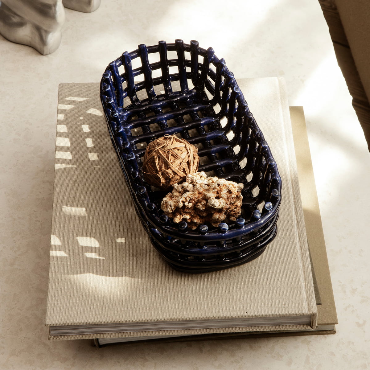 ferm Living - Ceramic basket oval | Connox