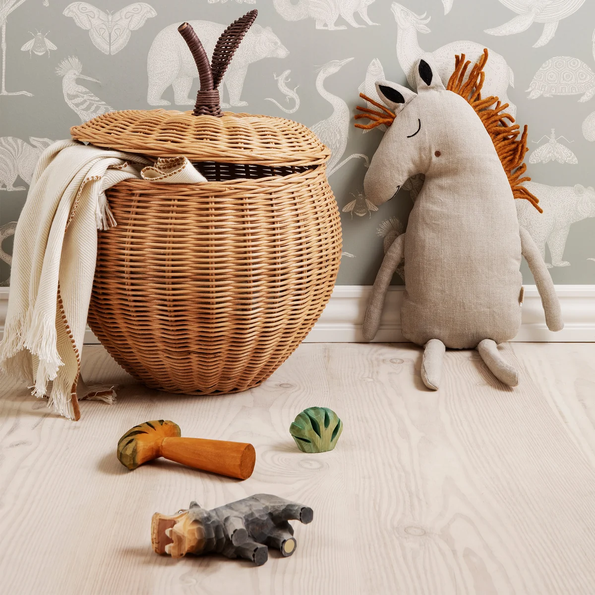 Caramel baby&amp;child  - 新品✦Ferm living  Apple braided basket(L) Apple Braided Storage by ferm LIVING KIDS – Ferm Living