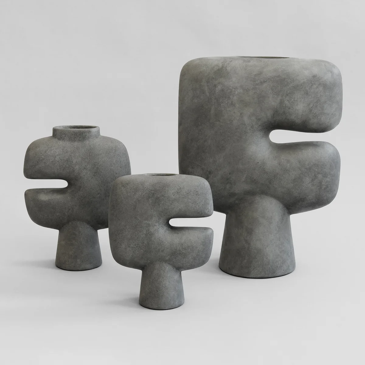 花瓶・フラワースタンド 101 COPENHAGEN Tribal Vase Mini DarkGray 101 Copenhagen - Tribal Vase | Connox