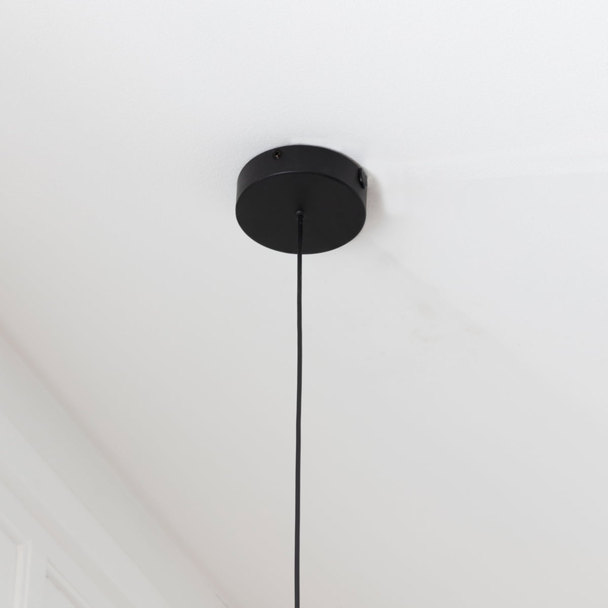 Hay - Cable with canopy for pendant luminaire, black