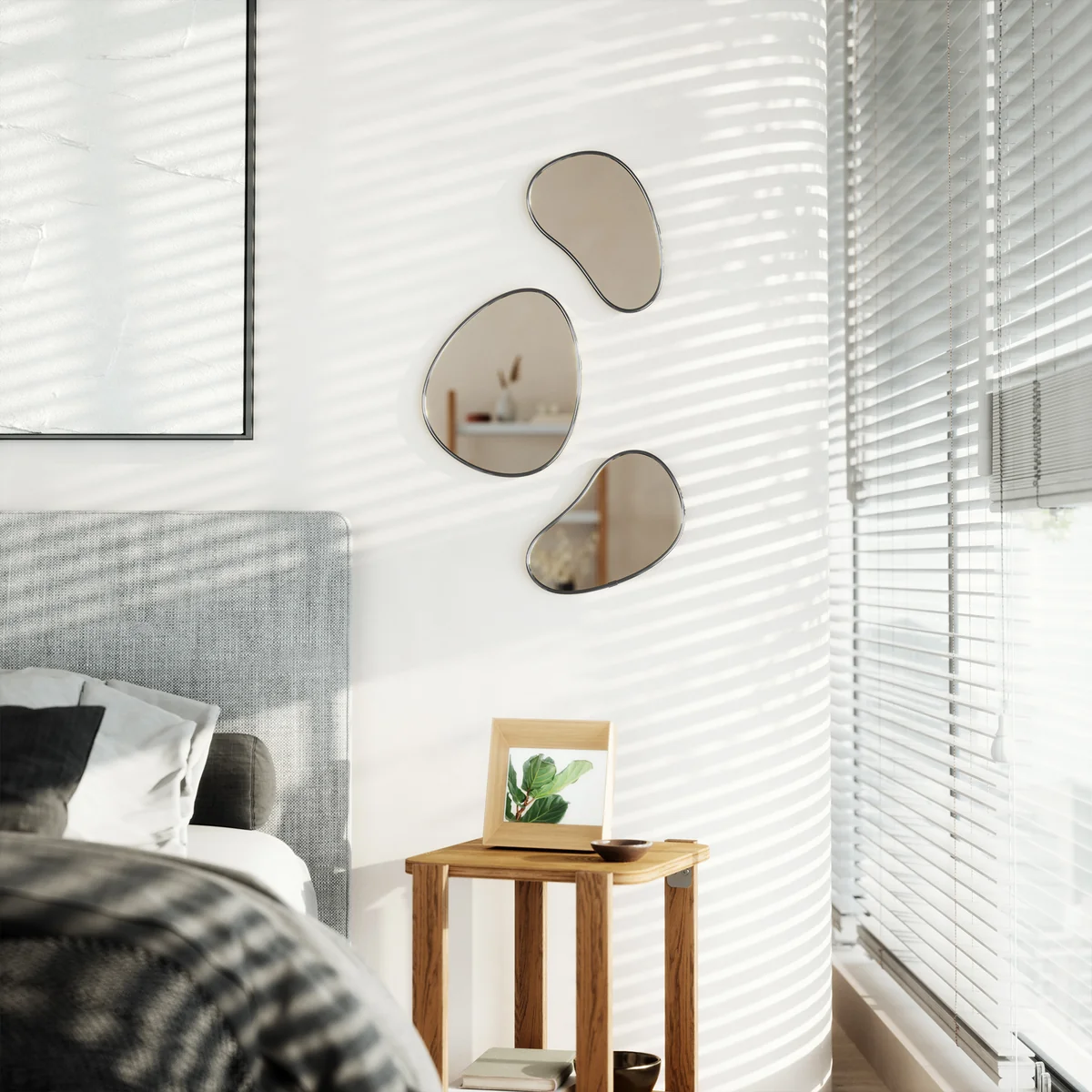umbra HUBBA PEBBLE ミラー Amazon.com: Umbra Hubba Pebble Mirrors, Set of 3, Titanium