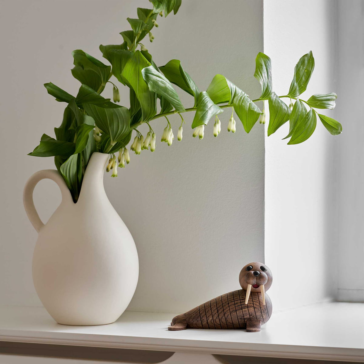 Keramik Vase Marmor Design Ständer Blumenvase Blumen Topf Tisch-Dekoration RG 