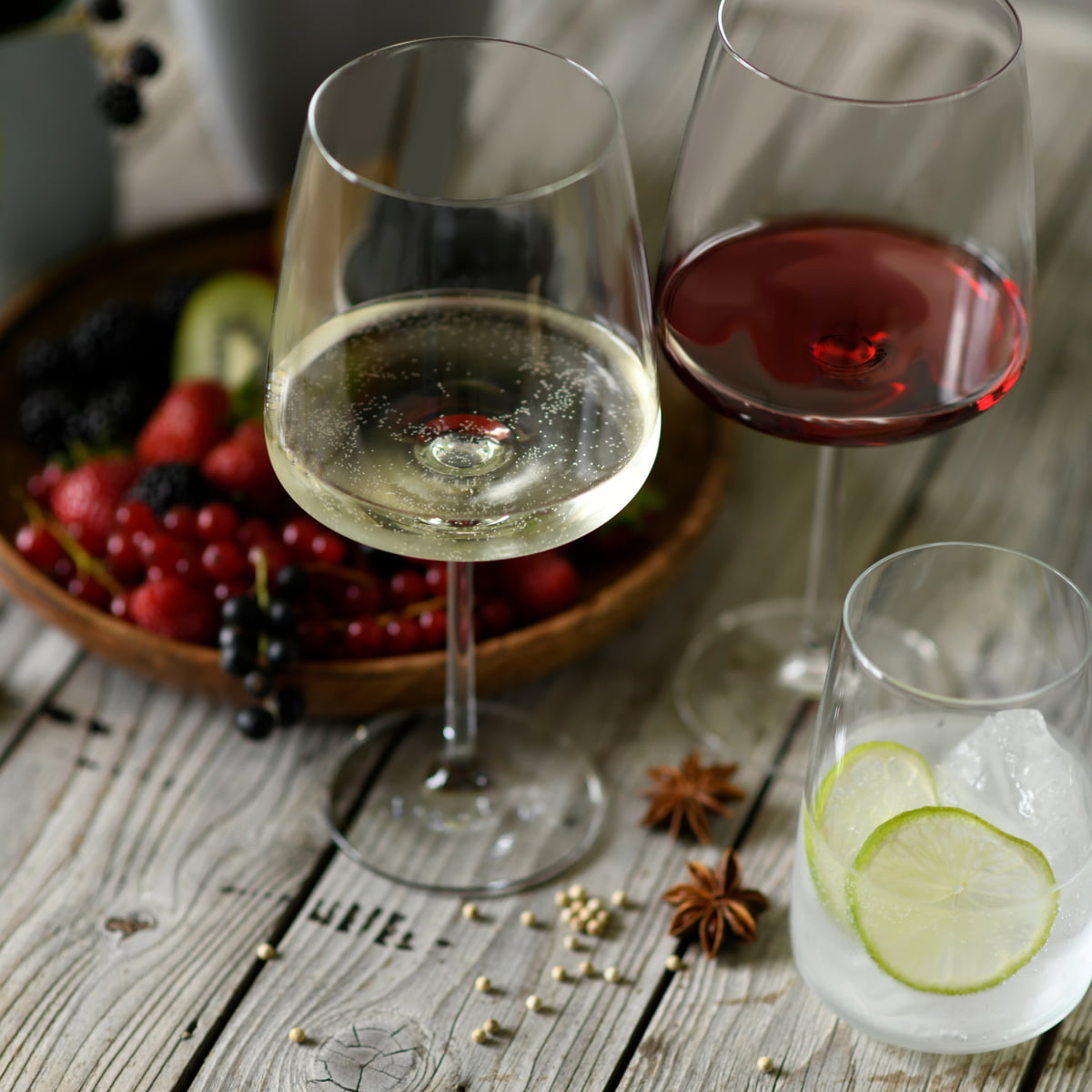 Stem Zero Set of 2 Elegant Red Wine Glasses Medium