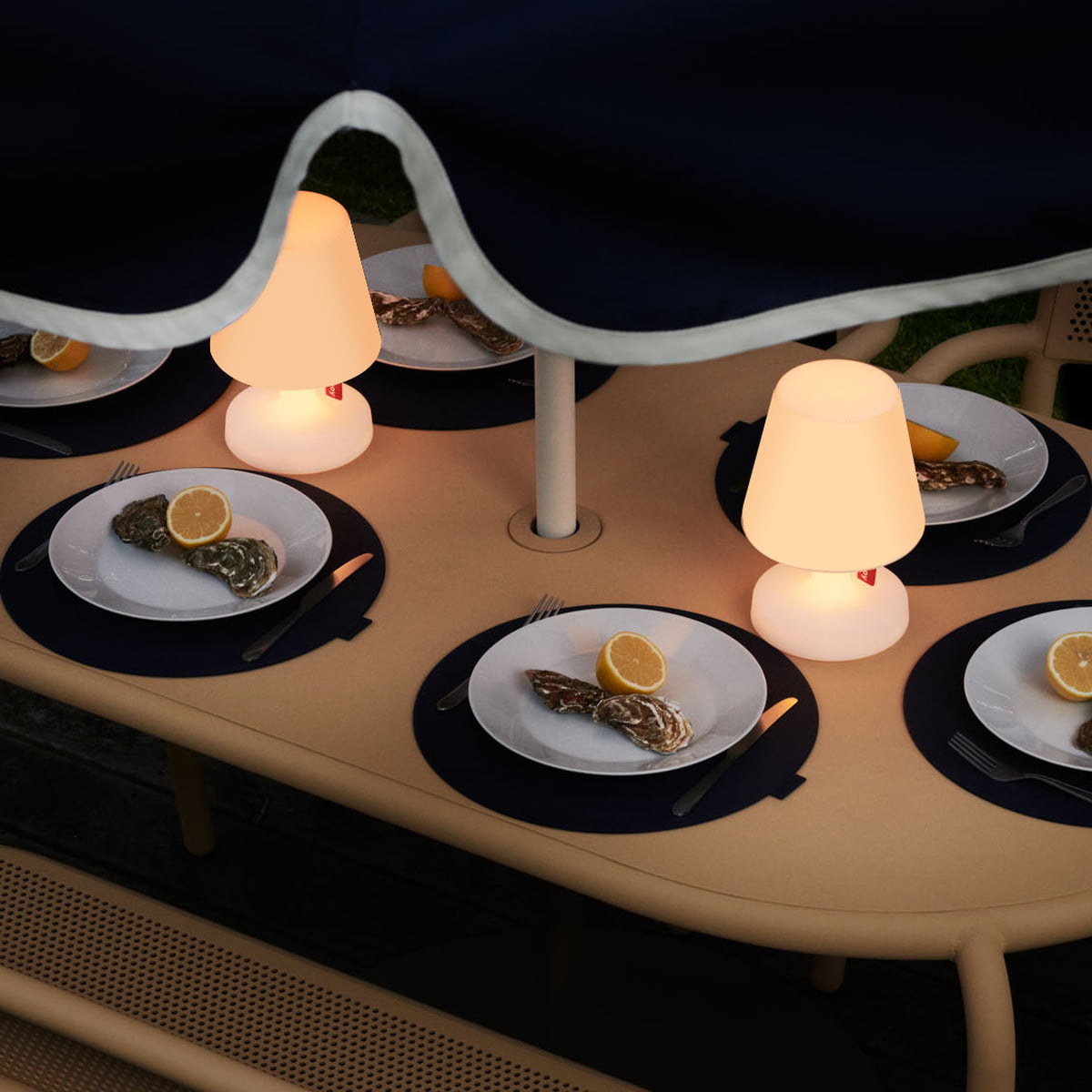 Lampe nomade, Edison the Petit, blanc, LED, IP21, Ø16cm, H25cm - Fatboy -  Luminaires Nedgis