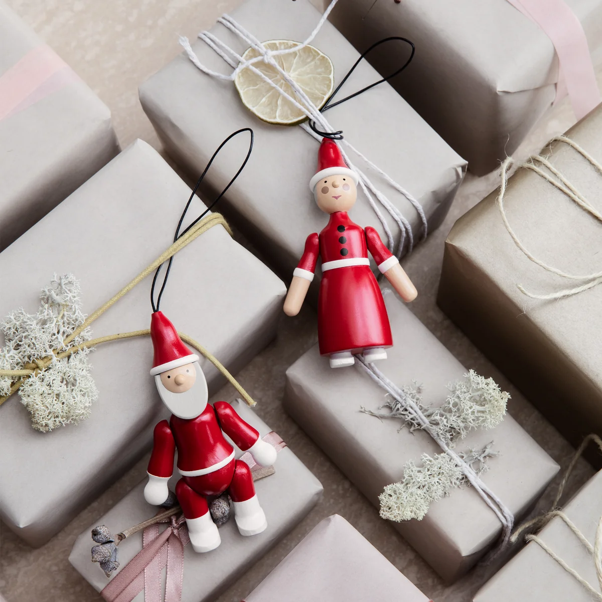 美品【KAY BOJESEN】SANTA CLAUS Kay Bojesen - Santa Claus & Santa Claus wooden ornaments