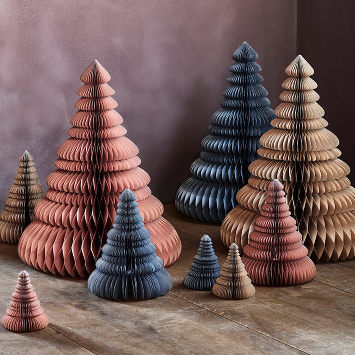 2 Germany Metallic Paper Cones for You to Decorate Pink Bronze