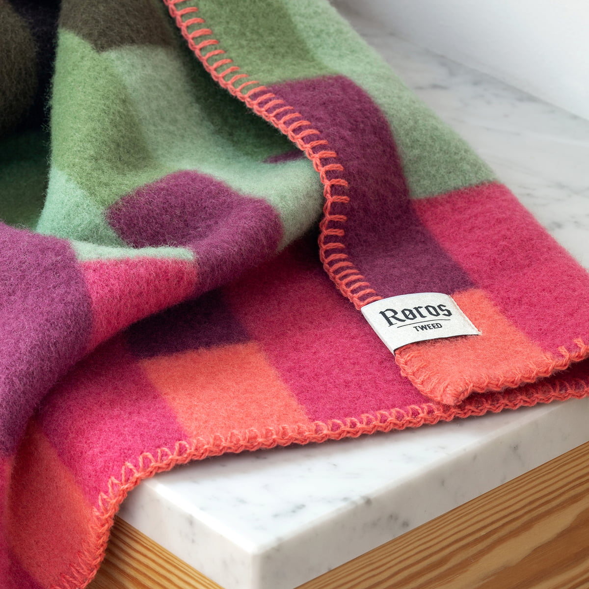 Green pink online throw