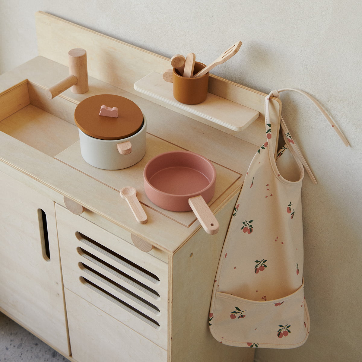 MIDMINI Montessori Wooden Play Kitchen - Natural