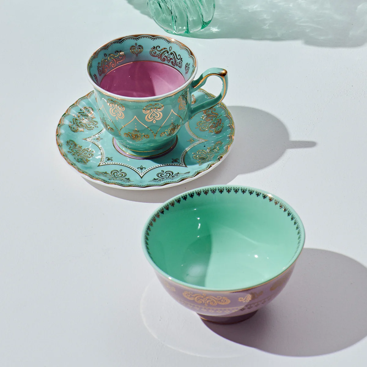POLSPOTTEN Grandpa ティーカップ&amp;ソーサー 4個セット POLSPOTTEN Grandpa Glazed Teacups (set Of 4) | Blue | FARFETCH