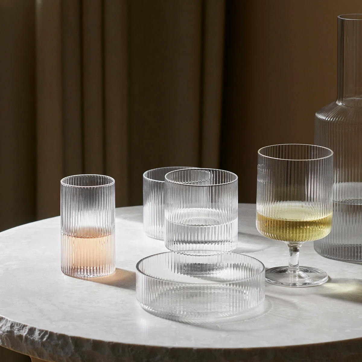 Ferm Living - Ripple Glasses (set of 4) | Connox