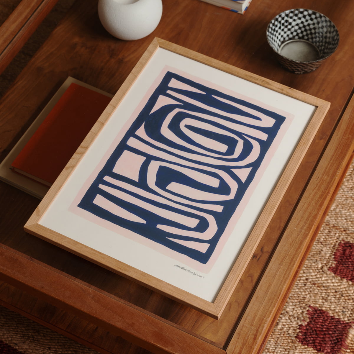 額縁 Navy flow by Leise Dich Abrahamsen Leise Dich Abrahamsen, 'Blue Note' fine art print - The