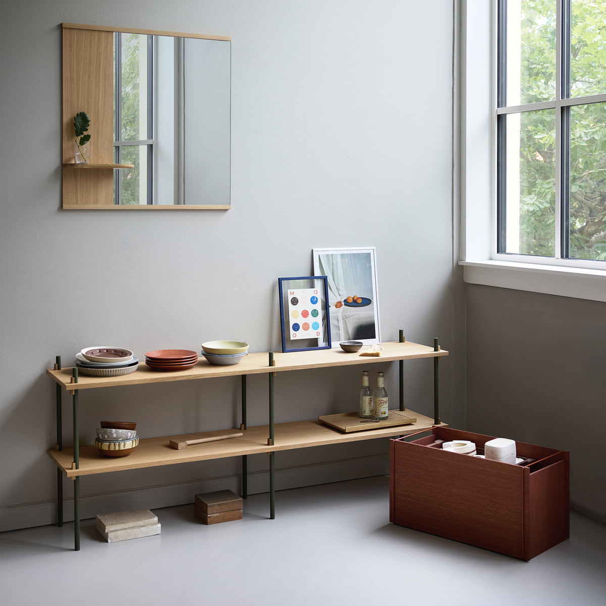 MOEBE WALL MIRROR（ムーべ）
ウォールミラー　３０ＣＭ　ブラス Tall Wall Mirror | Designed by MOEBE – moebe.dk