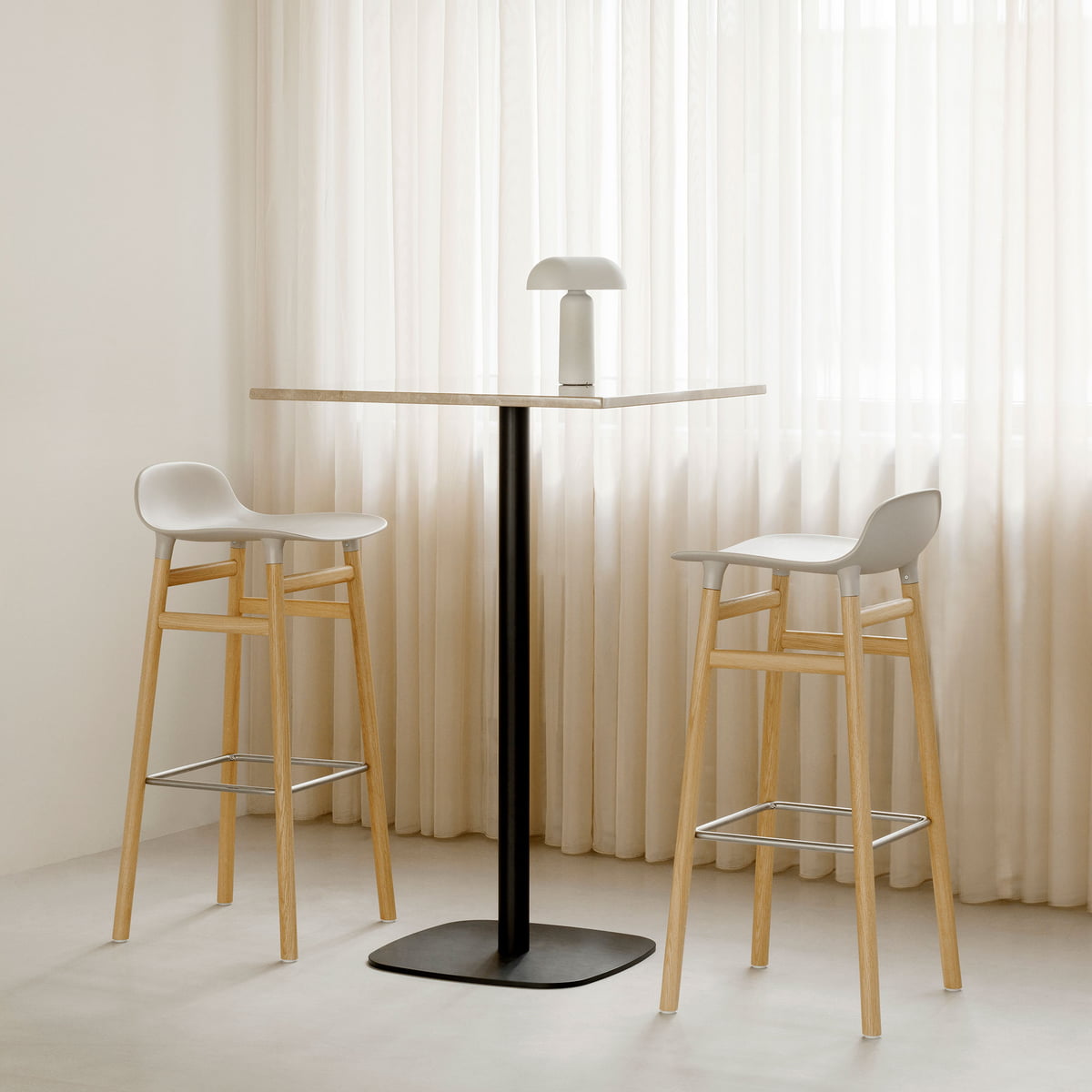 Form Bar stool 75 cm, oak frame from Normann Copenhagen