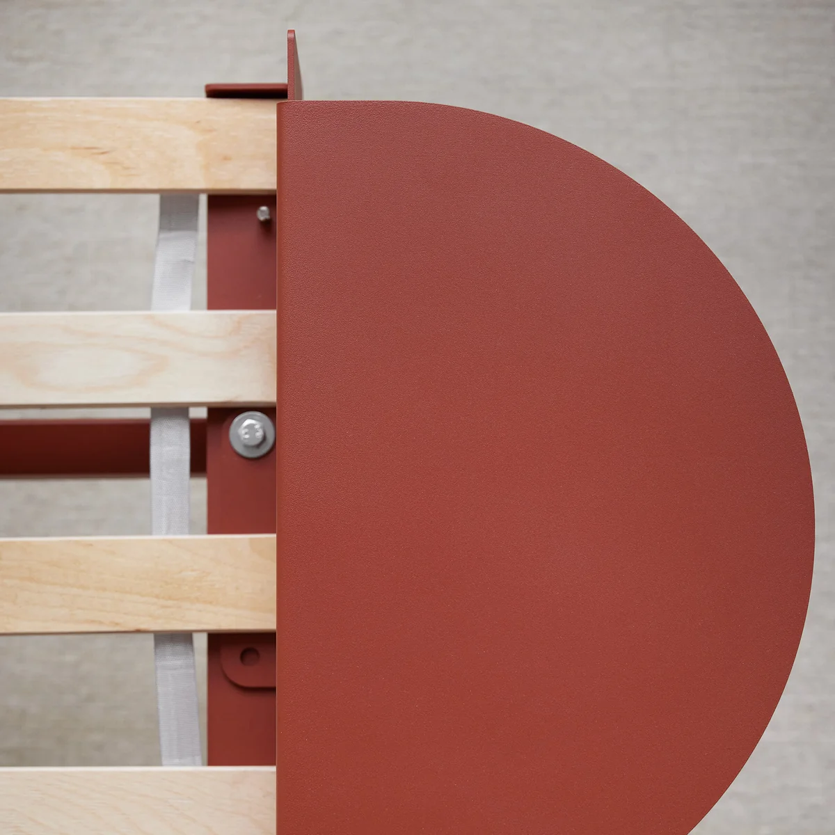 Moebe - Bed with bedside table, terracotta