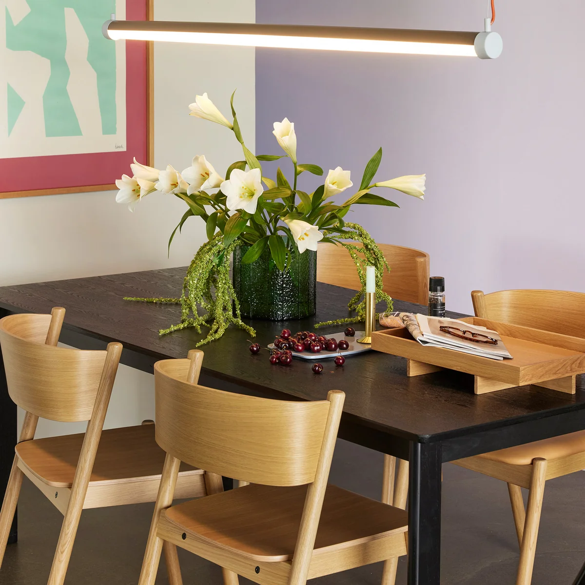 Hübsch Interior - Oblique Chair, oak / natural