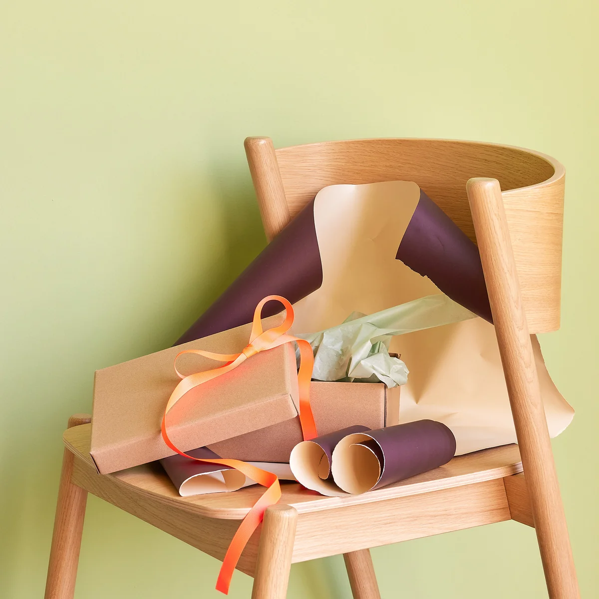 Hübsch Interior - Oblique Chair, oak / natural