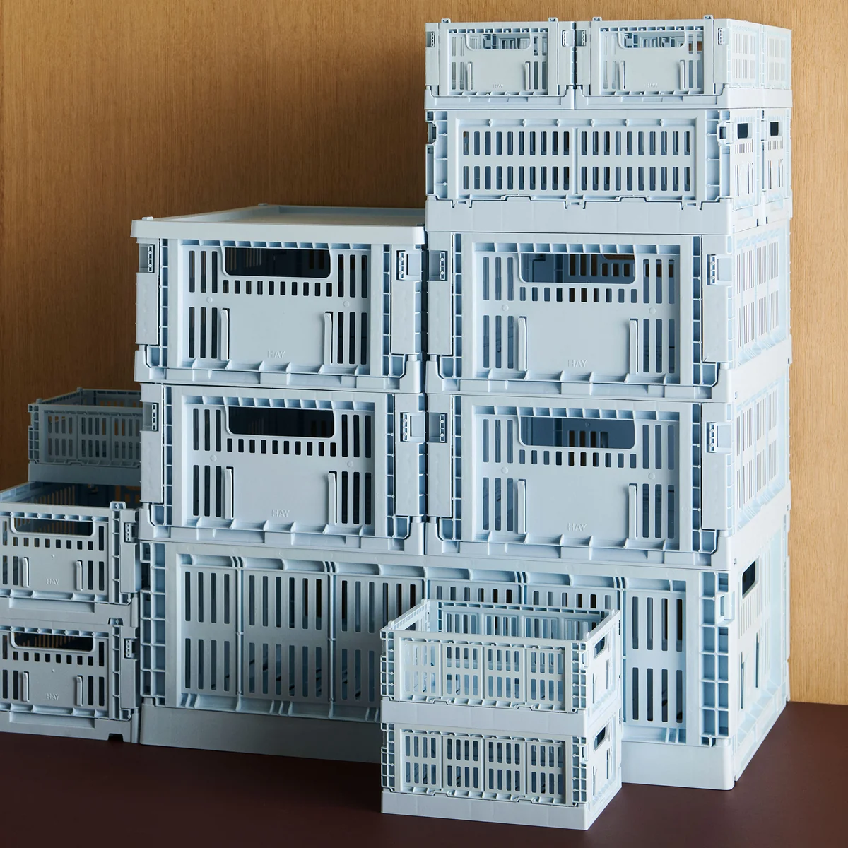 HAY - Colour Crate Basket Collection, soft blue, recycled, Family