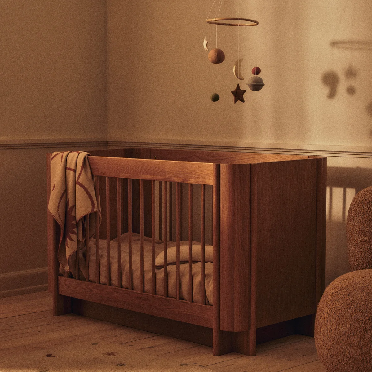 Ferm Living - Tilu Baby crib, 68 x 129 cm, natural oak
