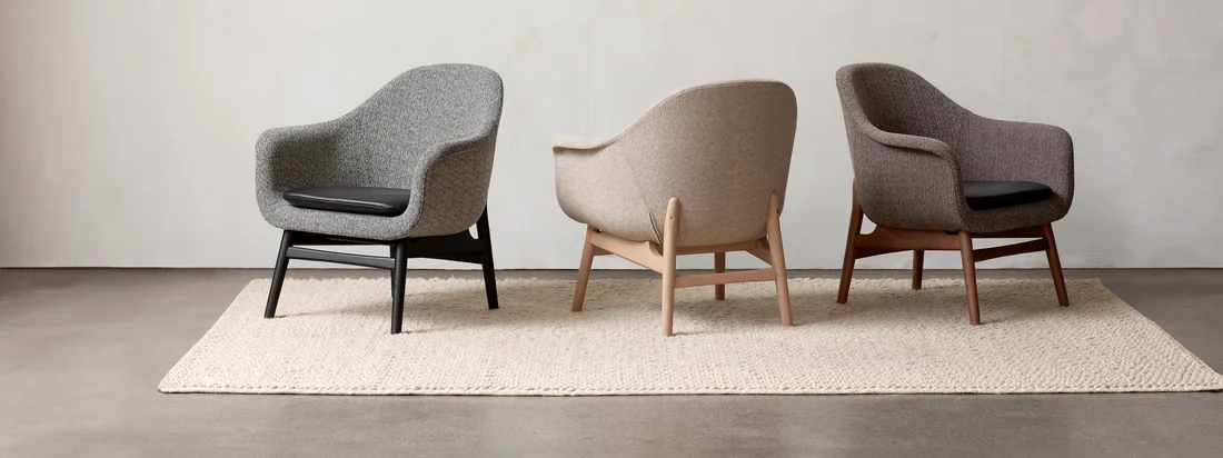 Whether together or separately - the chairs of the Harbour collection by Audo can be wonderfully combined and offer the ideal seating from the dining room to the office.