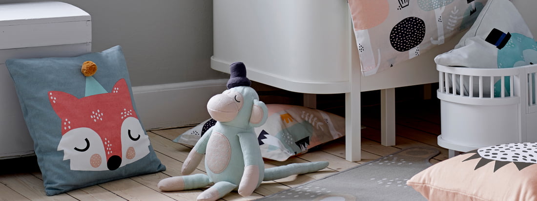 In collaboration with illustrator and designer Michelle Carlslund Södahl has developed the Kids collection. All products are made of soft cotton.